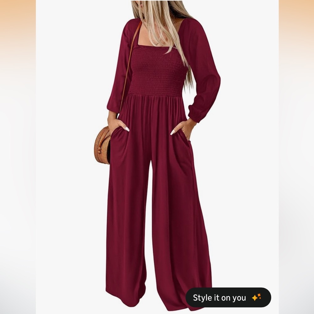 NWT Kirundo Elegant Burgundy Jumpsuit